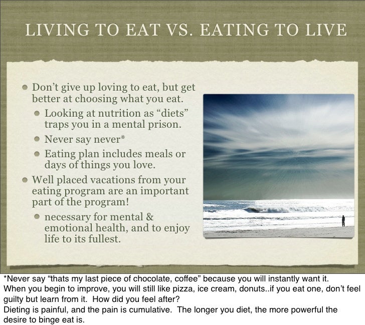 live food meaning how to change from live to eat to eat to live